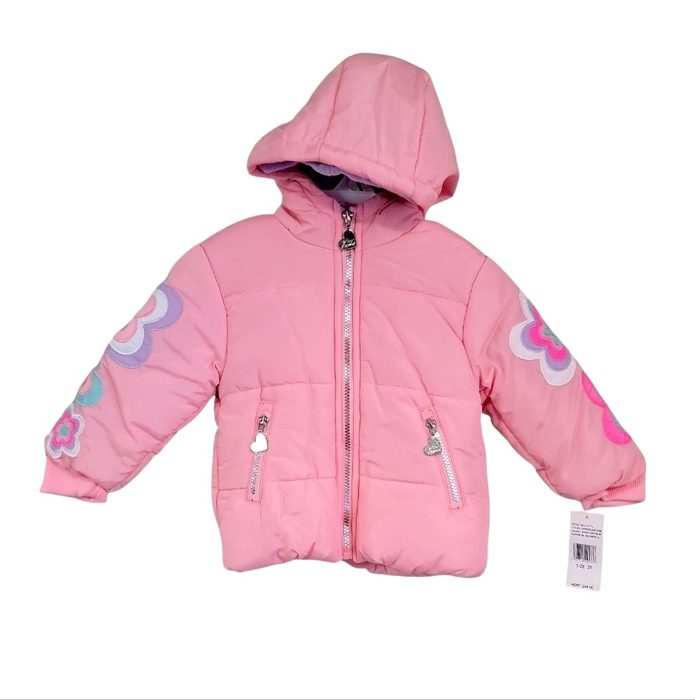 Betsey Johnson Pink Puffer Jacket for Kids Size 2T NWT